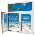 puerta y ventana abatibles de szh upvc / pvc de color blanco